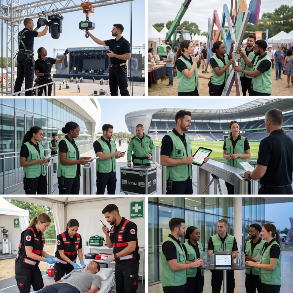 Profesionales de Lansi en un evento